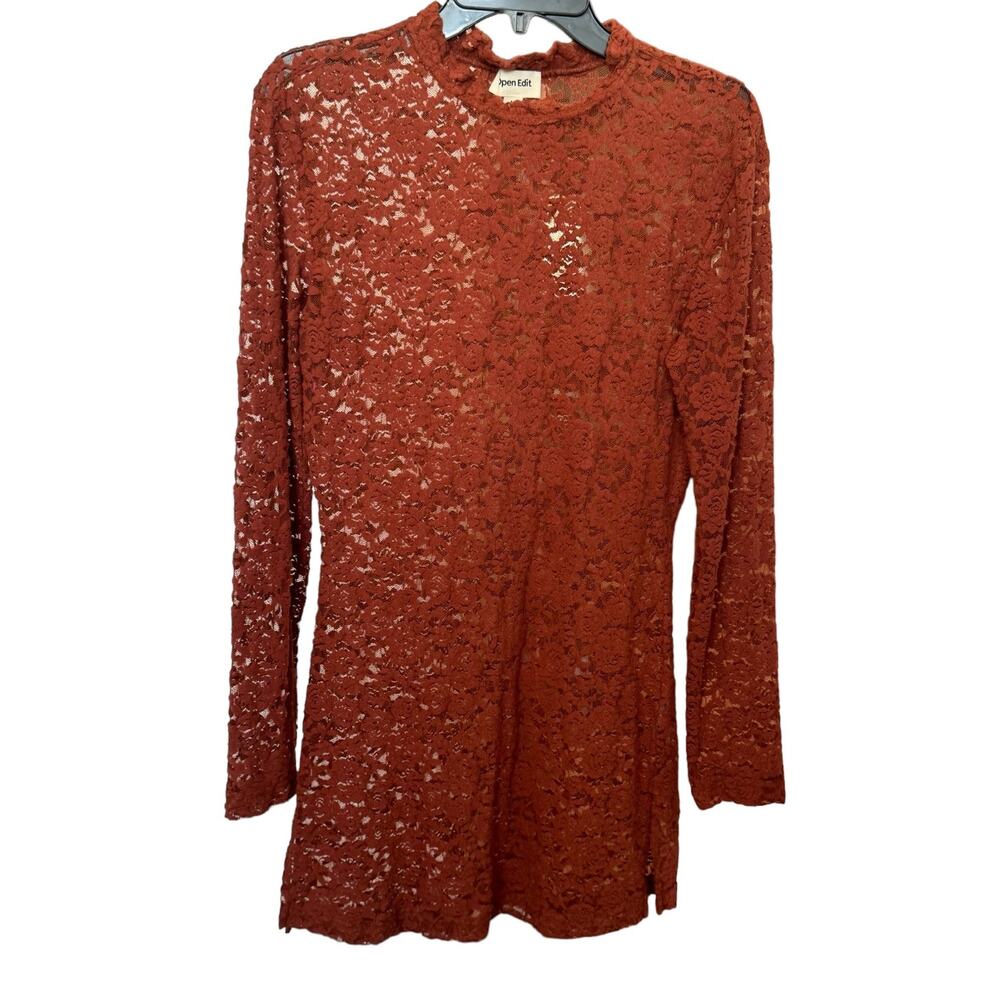 New ~ OPEN EDIT ~ Nordstrom Lace Tunic Pajamas Set Size M ~ LOUNGE FALL